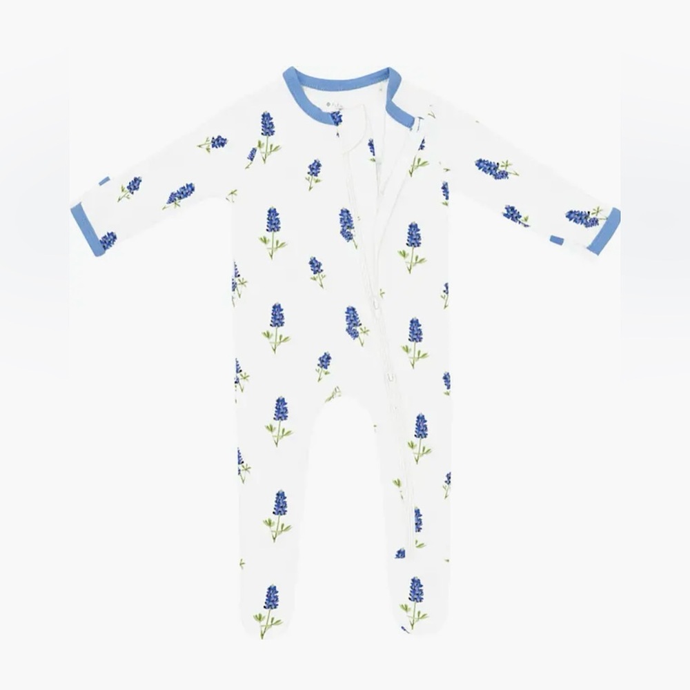Kyte Baby Blue Bonnet Footie